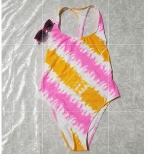 Aerie Pink & Yellow Tie-dye Swimsuit B2/100